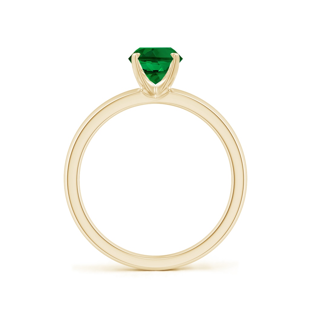 8x6mm Labgrown Lab-Grown Prong-Set Oval Emerald Solitaire Engagement Ring in 18K Yellow Gold - side 199