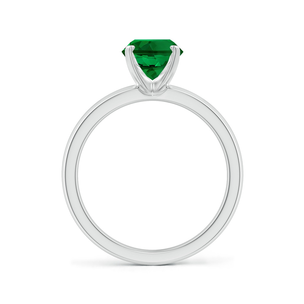 9x7mm Labgrown Lab-Grown Prong-Set Oval Emerald Solitaire Engagement Ring in White Gold Side 199