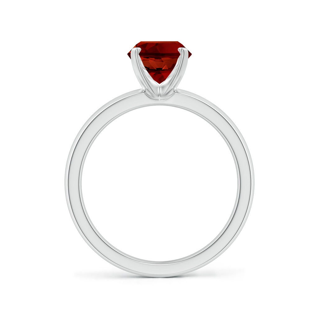 9x7mm Labgrown Lab-Grown Prong-Set Oval Ruby Solitaire Engagement Ring in White Gold - side 199