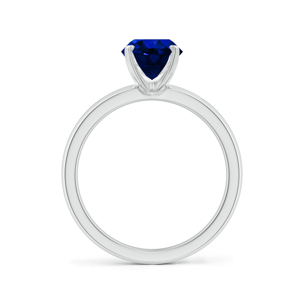 9x7mm Labgrown Lab-Grown Prong-Set Oval Blue Sapphire Solitaire Engagement Ring in P950 Platinum - side 199