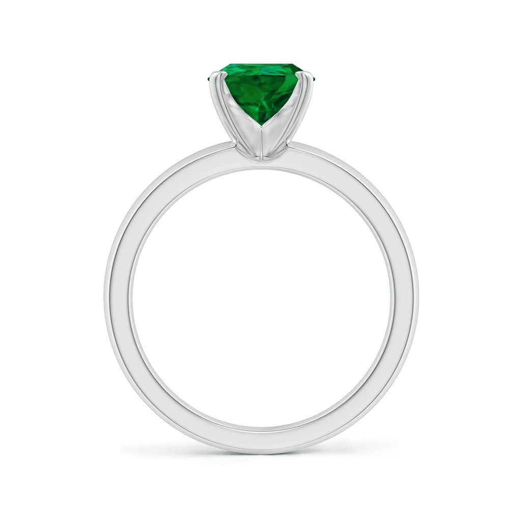 9x7mm Labgrown Lab-Grown Prong-Set Pear Emerald Solitaire Engagement Ring in White Gold Side 199