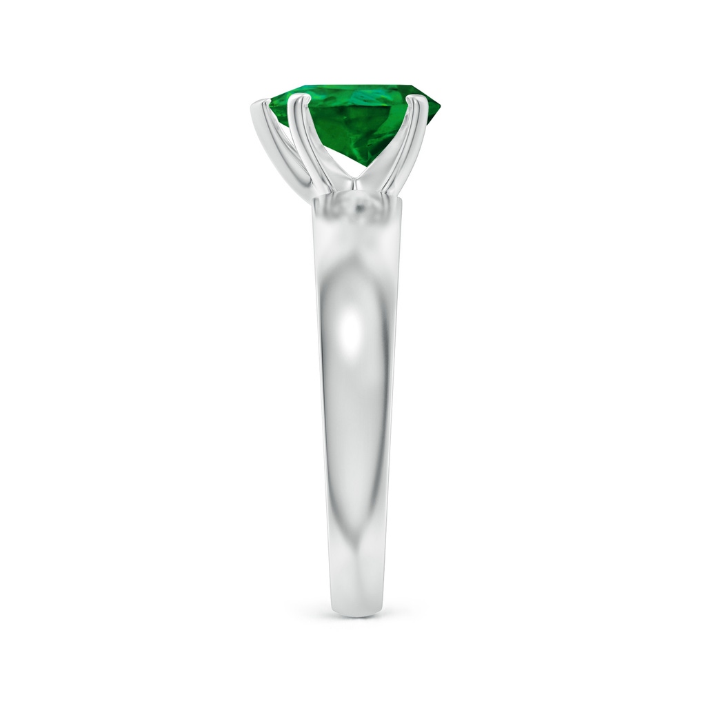 9x7mm Labgrown Lab-Grown Prong-Set Pear Emerald Solitaire Engagement Ring in White Gold Side 299