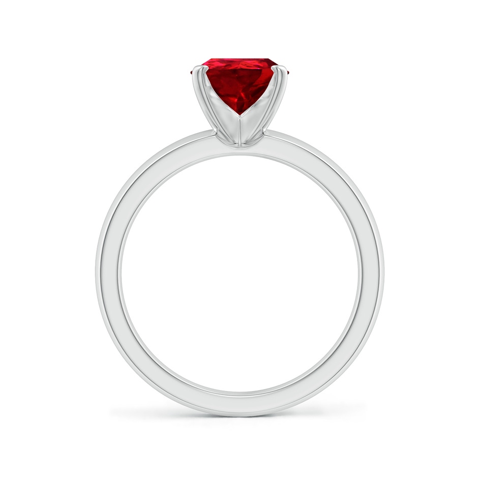 9x7mm Labgrown Lab-Grown Prong-Set Pear Ruby Solitaire Engagement Ring in White Gold side 199