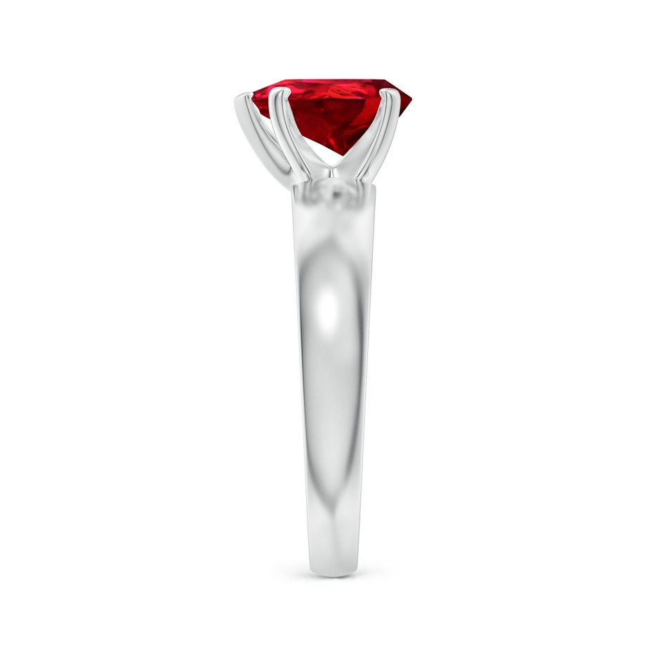 9x7mm Labgrown Lab-Grown Prong-Set Pear Ruby Solitaire Engagement Ring in White Gold side 299