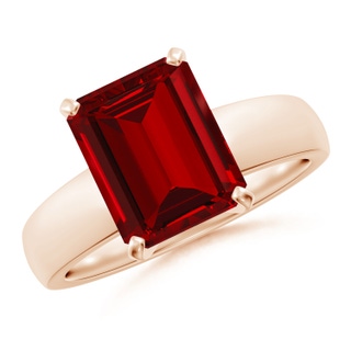 Emerald Cut Lab-Grown Lab Grown Ruby