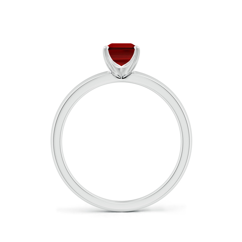 7x5mm Labgrown Lab-Grown Prong-Set Emerald-Cut Ruby Solitaire Engagement Ring in P950 Platinum side 199