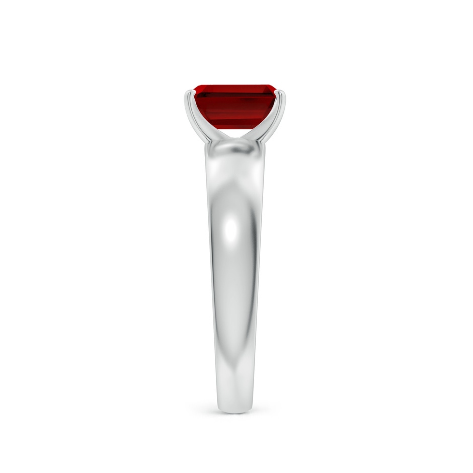 7x5mm Labgrown Lab-Grown Prong-Set Emerald-Cut Ruby Solitaire Engagement Ring in P950 Platinum side 299