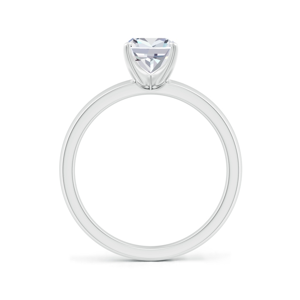 8x6mm FGVS Lab-Grown Prong-Set Cushion Rectangular Diamond Solitaire Engagement Ring in White Gold - side 199