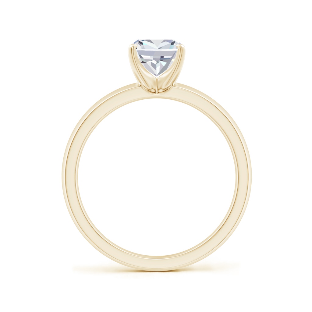 8x6mm FGVS Lab-Grown Prong-Set Cushion Rectangular Diamond Solitaire Engagement Ring in Yellow Gold - side 199