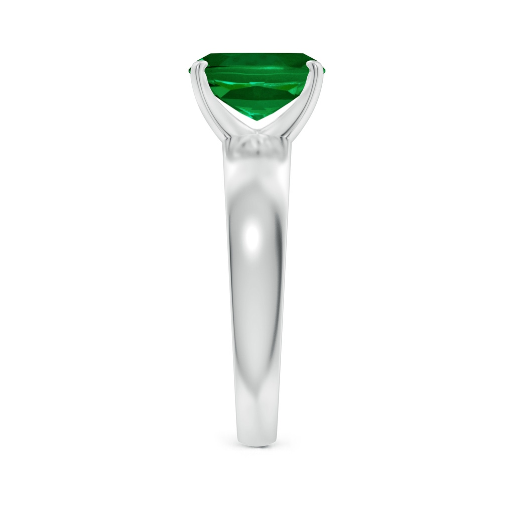 9x7mm Labgrown Lab-Grown Prong-Set Cushion Rectangular Emerald Solitaire Engagement Ring in White Gold Side 299