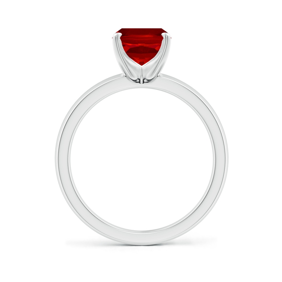 9x7mm Labgrown Lab-Grown Prong-Set Cushion Rectangular Ruby Solitaire Engagement Ring in White Gold side 199