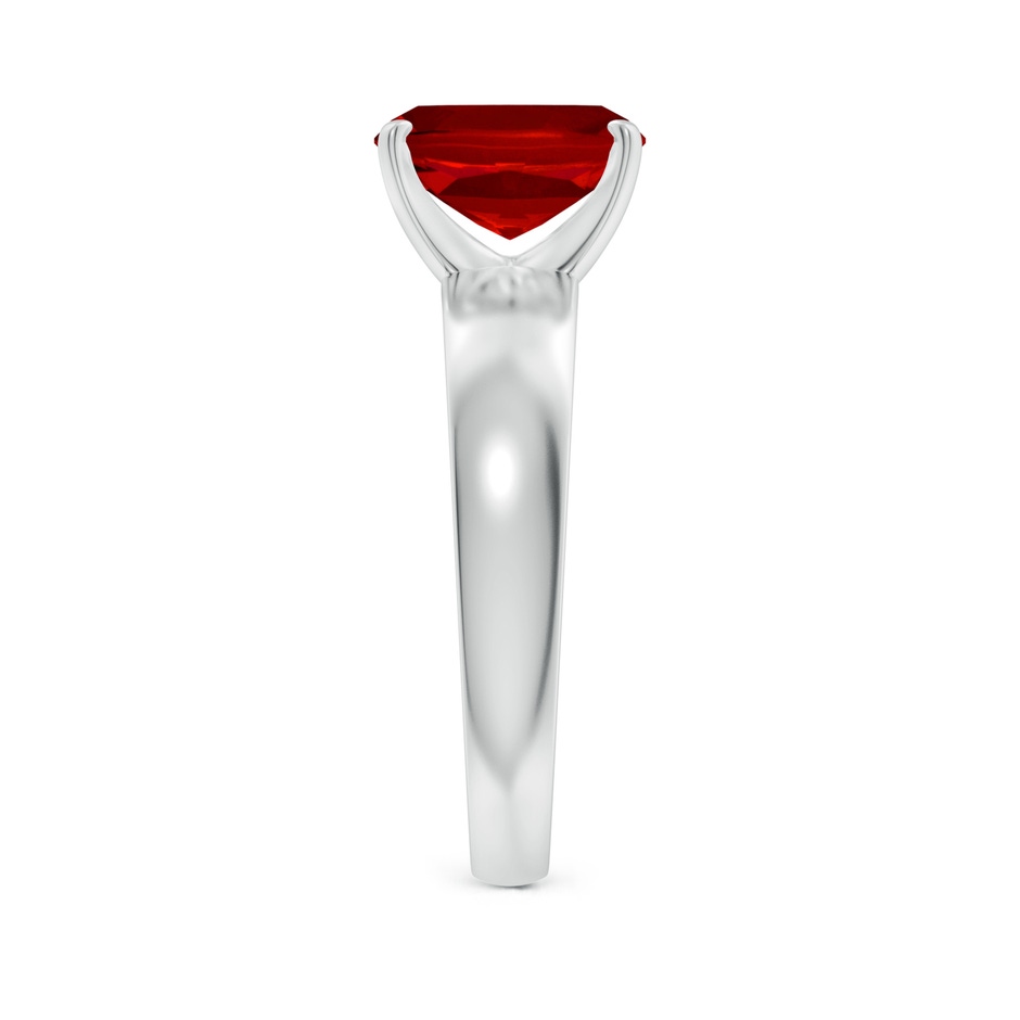 9x7mm Labgrown Lab-Grown Prong-Set Cushion Rectangular Ruby Solitaire Engagement Ring in White Gold side 299