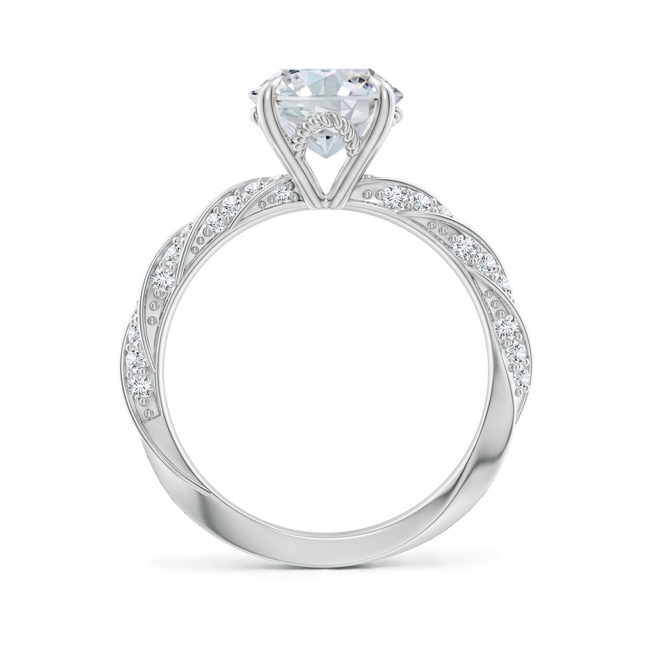 10x8mm FGVS Oval Lab-Grown Diamond Twisted Rope Shank Engagement Ring in P950 Platinum side 199
