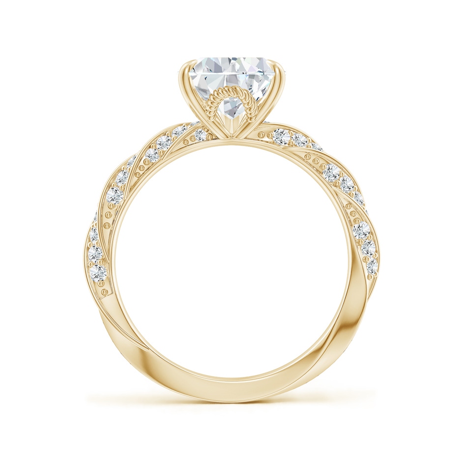 10x6.5mm FGVS Pear Lab-Grown Diamond Twisted Rope Shank Engagement Ring in Yellow Gold side 199