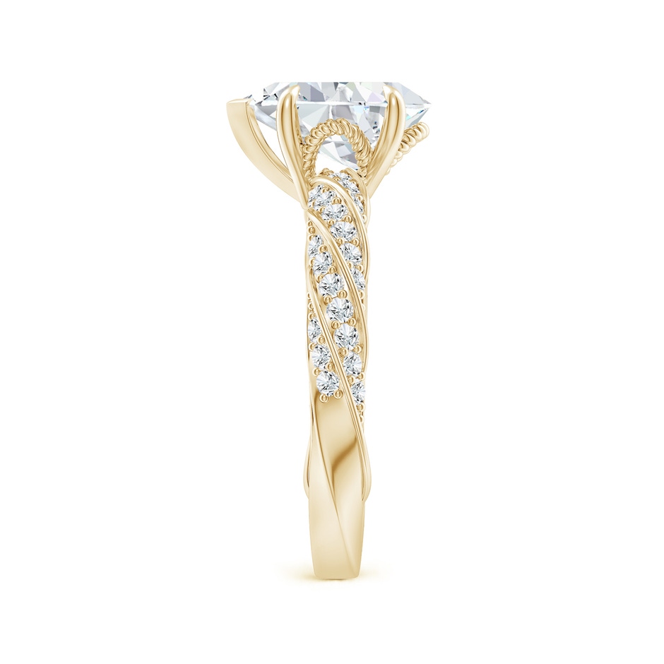 10x6.5mm FGVS Pear Lab-Grown Diamond Twisted Rope Shank Engagement Ring in Yellow Gold side 299