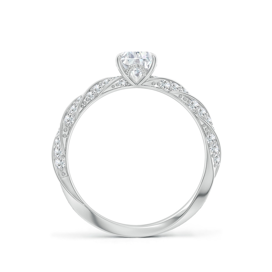 7x5mm FGVS Pear Lab-Grown Diamond Twisted Rope Shank Engagement Ring in P950 Platinum side 199