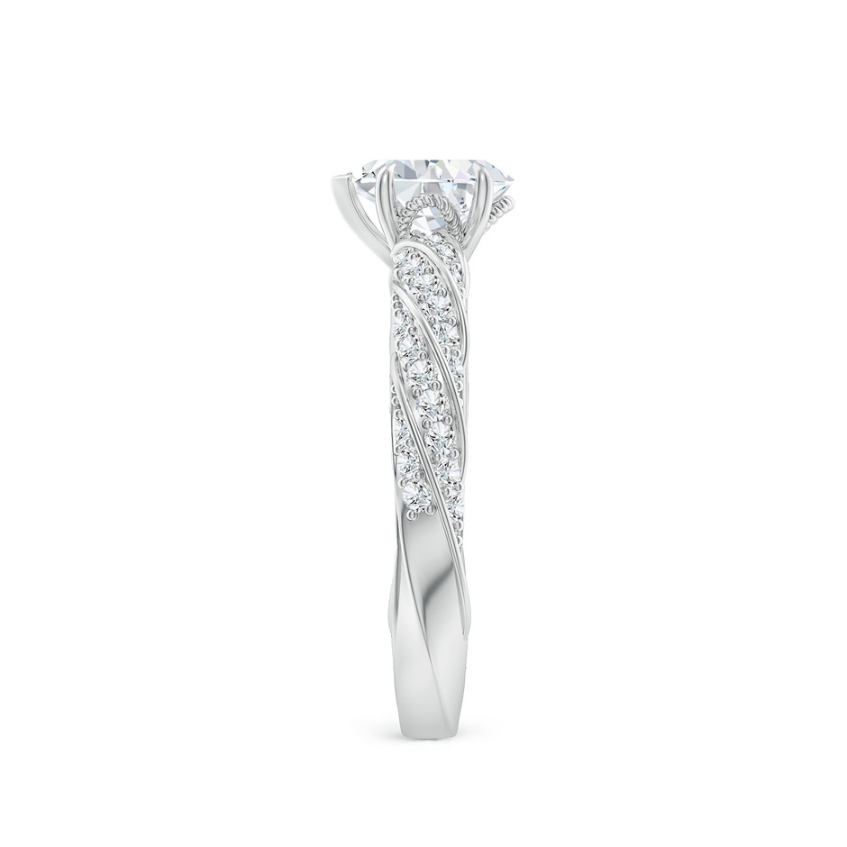 7x5mm FGVS Pear Lab-Grown Diamond Twisted Rope Shank Engagement Ring in P950 Platinum side 299
