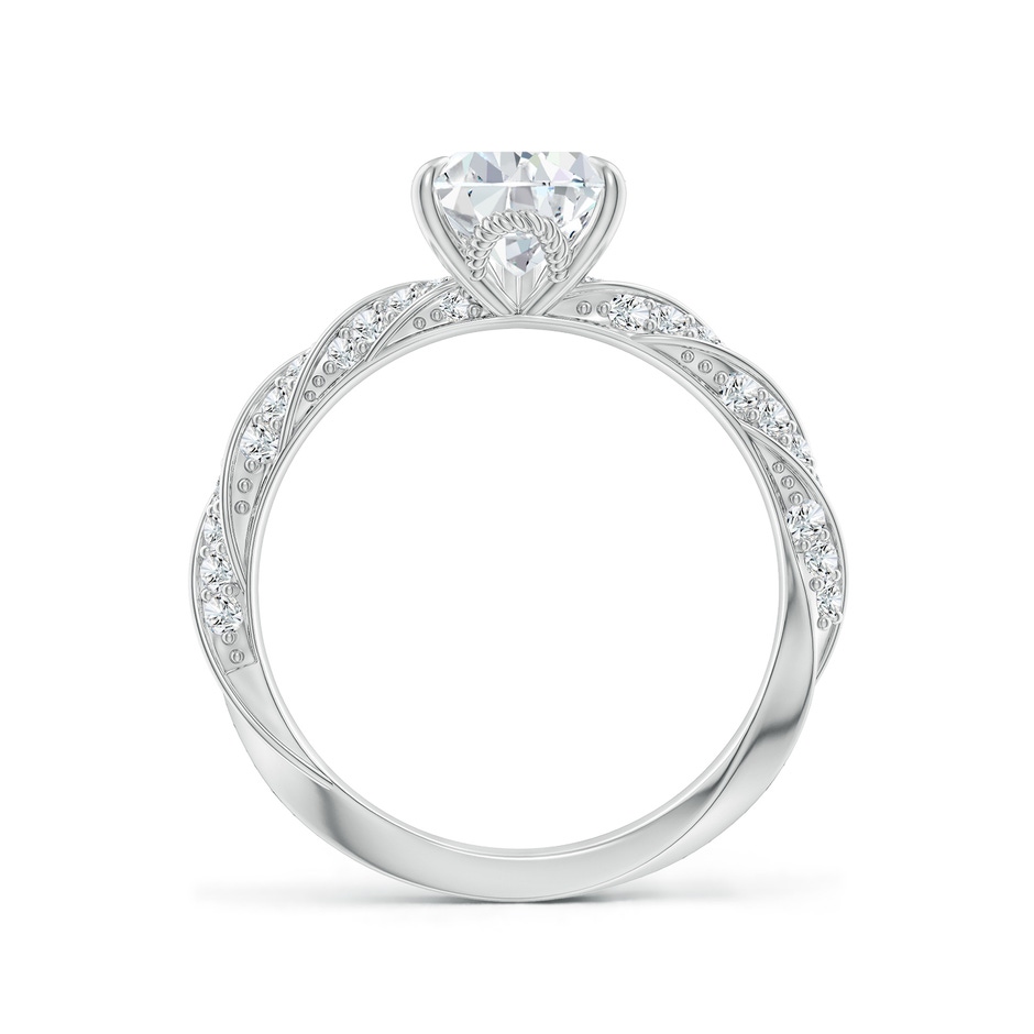 9x5.5mm FGVS Pear Lab-Grown Diamond Twisted Rope Shank Engagement Ring in White Gold side 199