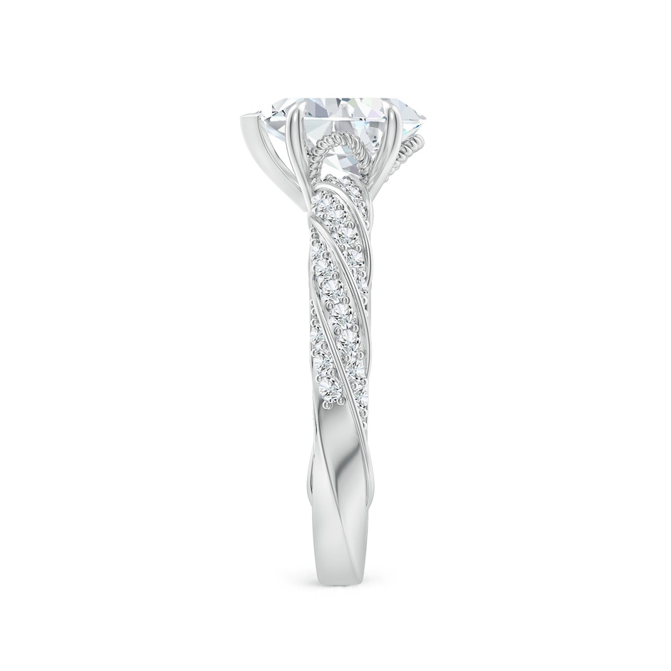 9x5.5mm FGVS Pear Lab-Grown Diamond Twisted Rope Shank Engagement Ring in White Gold side 299