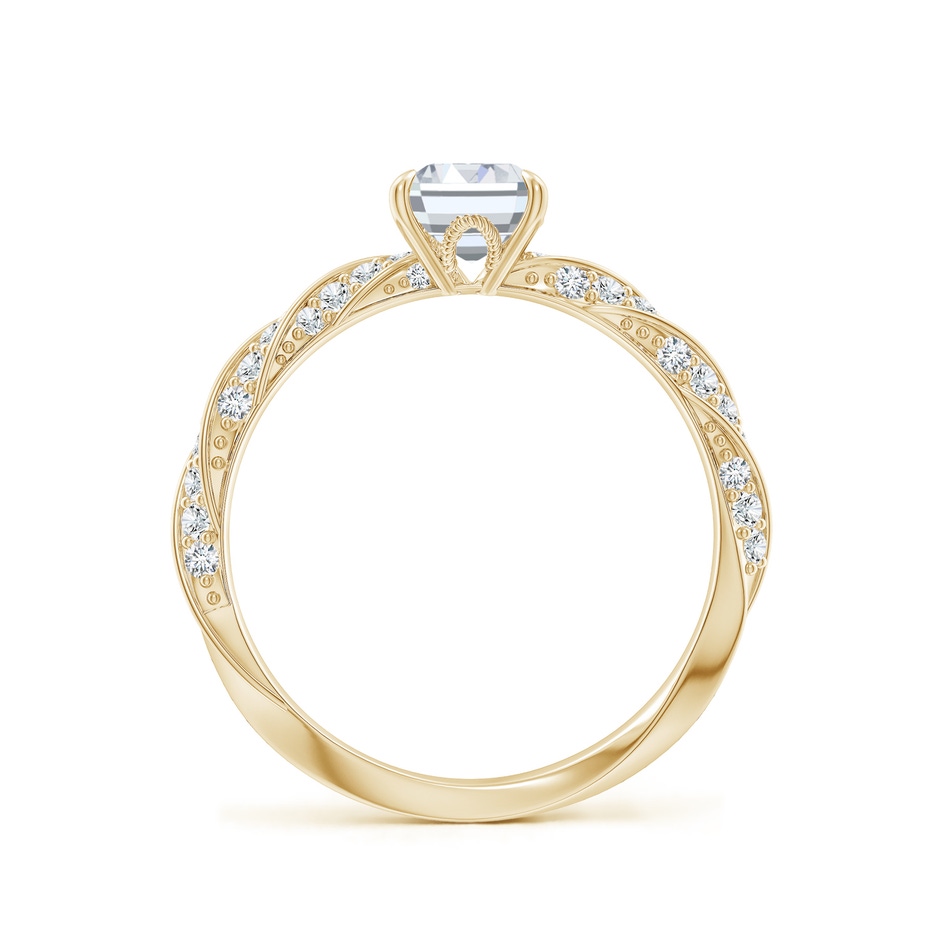 7x5mm FGVS Emerald-Cut Lab-Grown Diamond Twisted Rope Shank Engagement Ring in Yellow Gold side 199