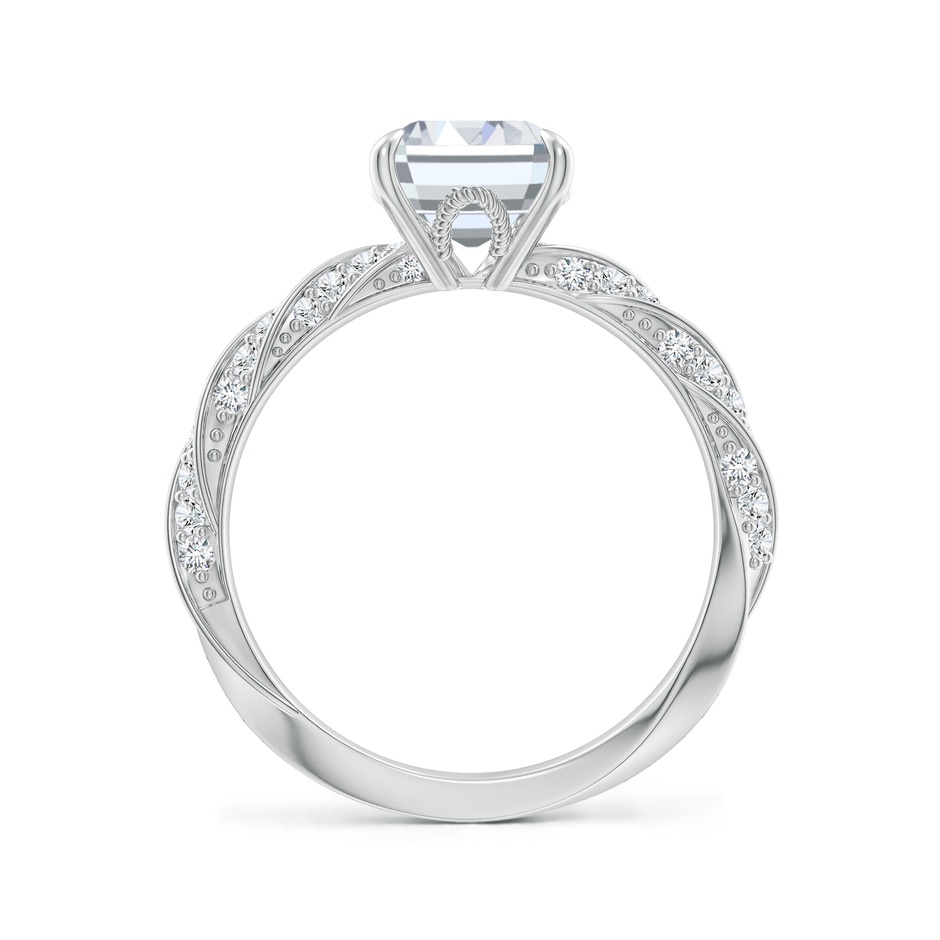 8.5x6.5mm FGVS Emerald-Cut Lab-Grown Diamond Twisted Rope Shank Engagement Ring in White Gold side 199
