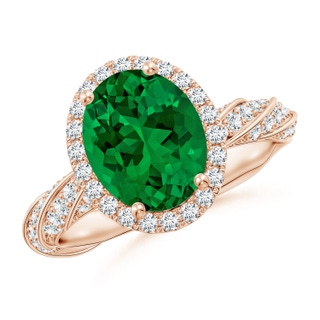 Oval Lab-Grown Lab Grown Emerald
