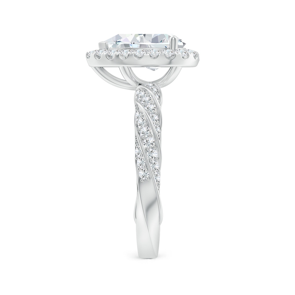 10x6.5mm FGVS Pear Lab-Grown Diamond Halo Twisted Rope Shank Engagement Ring in P950 Platinum side 299