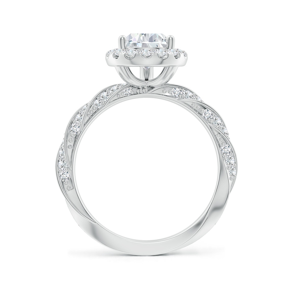10x6.5mm FGVS Pear Lab-Grown Diamond Halo Twisted Rope Shank Engagement Ring in White Gold side 199