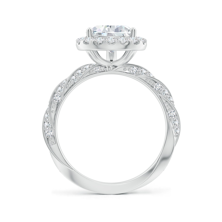 10x8mm FGVS Pear Lab-Grown Diamond Halo Twisted Rope Shank Engagement Ring in White Gold side 199