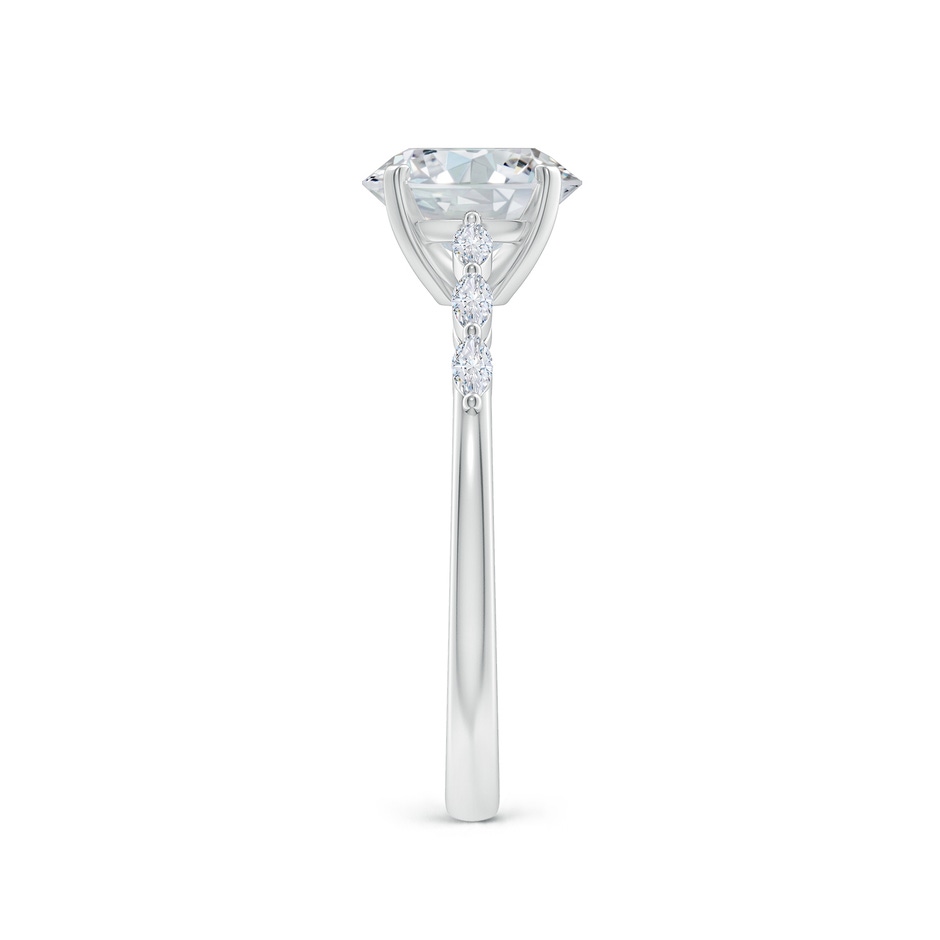 8x6mm FGVS Oval Lab-Grown Diamond Engagement Ring with Marquise Accents in P950 Platinum side 299