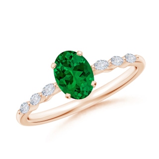 Oval Lab-Grown Lab Grown Emerald