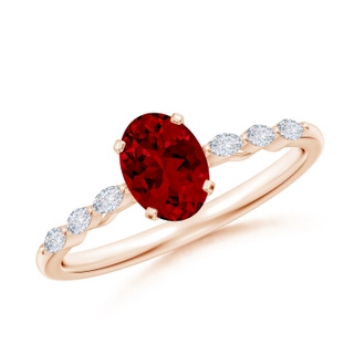 Oval Lab-Grown Lab Grown Ruby