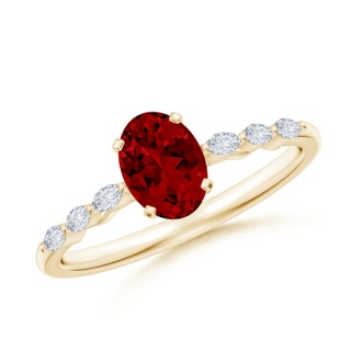 Oval Lab-Grown Lab Grown Ruby