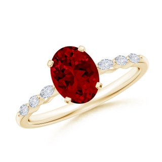 Oval Lab-Grown Lab Grown Ruby