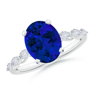 Oval Lab-Grown Lab Grown Blue Sapphire