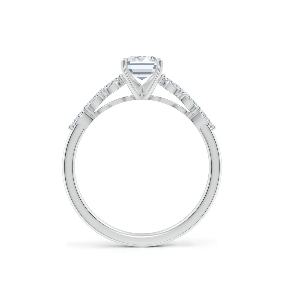 7x5mm FGVS Emerald-Cut Lab-Grown Diamond Engagement Ring with Marquise Accents in P950 Platinum side 199