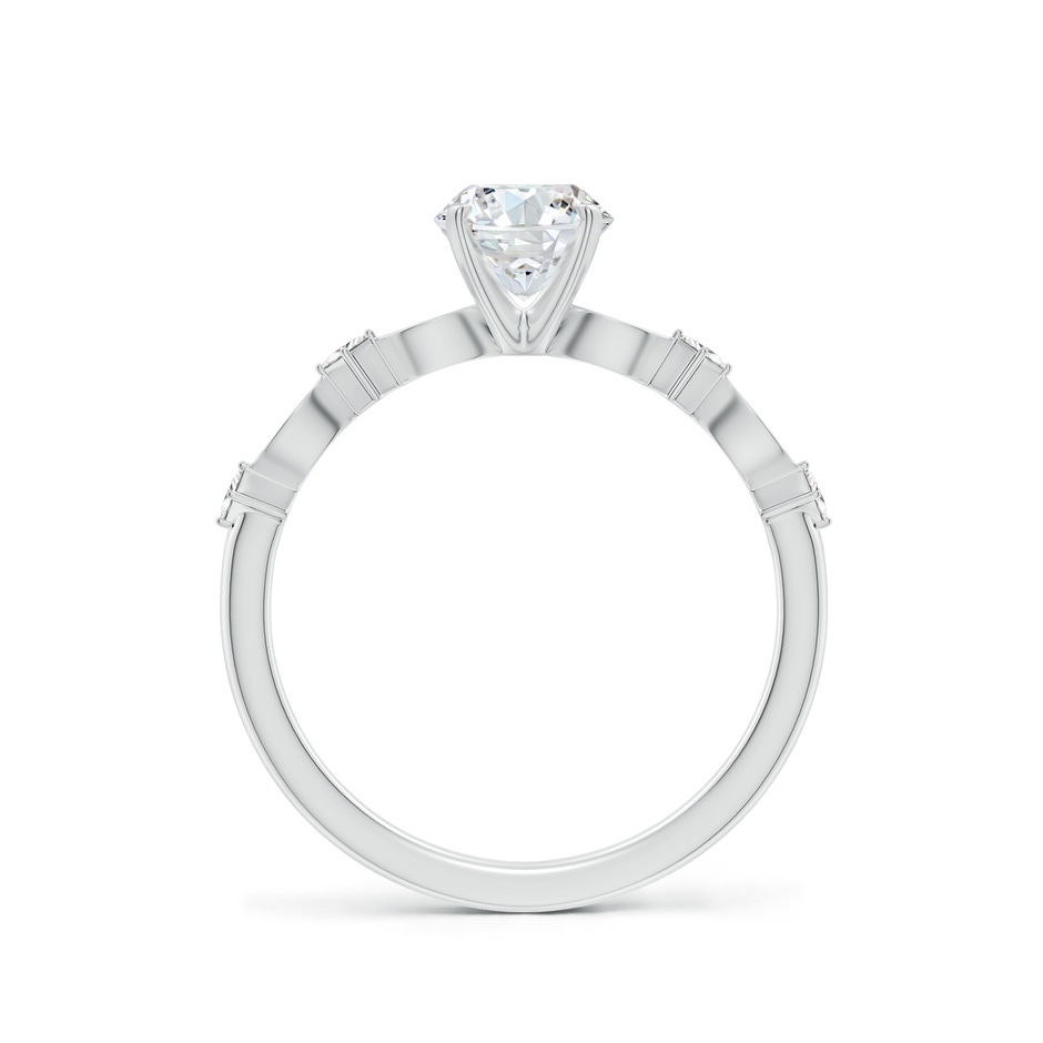 5.9mm FGVS Round Lab-Grown Diamond Engagement Ring with Marquise Motifs in P950 Platinum side 199