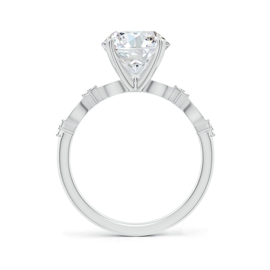 9.2mm FGVS Round Lab-Grown Diamond Engagement Ring with Marquise Motifs in P950 Platinum side 199