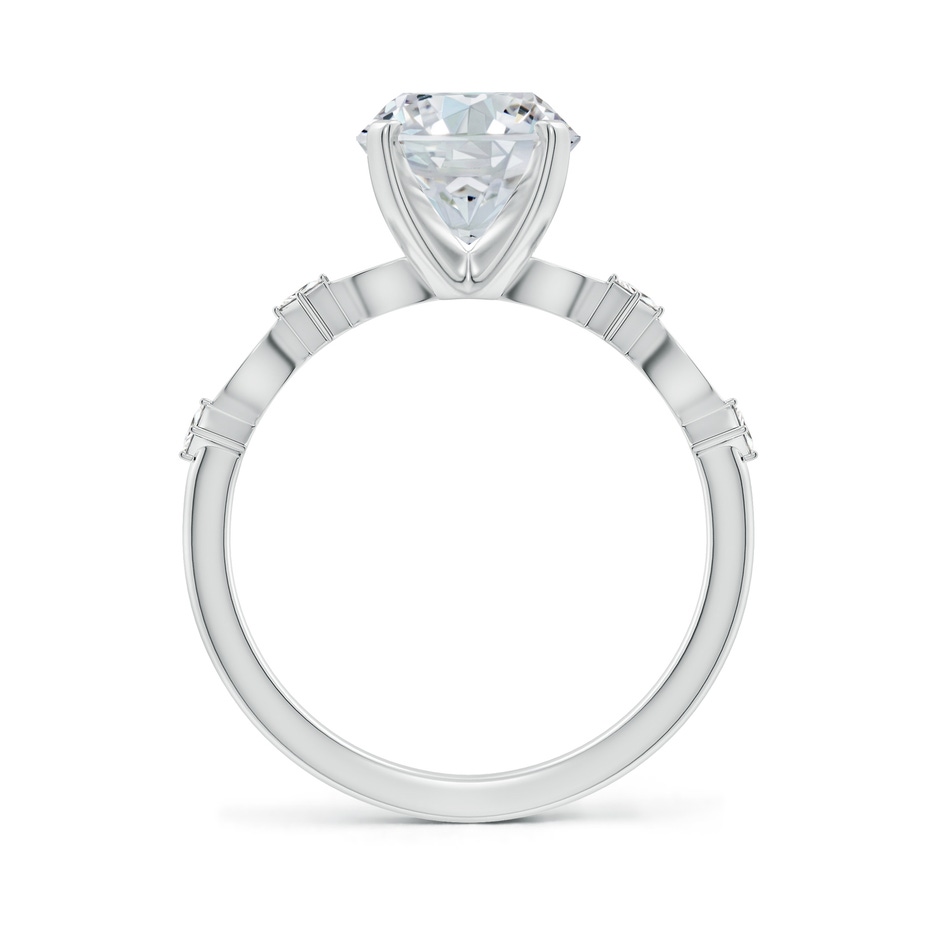 10x8mm FGVS Oval Lab-Grown Diamond Engagement Ring with Marquise Motifs in P950 Platinum side 199