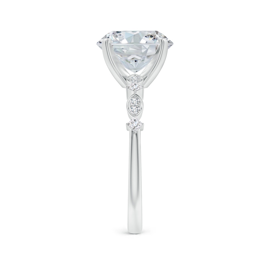 10x8mm FGVS Oval Lab-Grown Diamond Engagement Ring with Marquise Motifs in P950 Platinum side 299