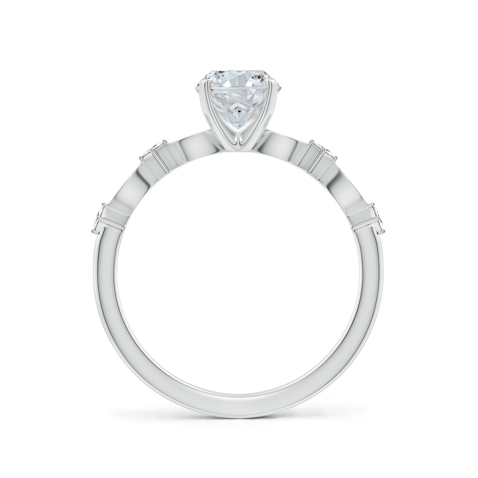 8x6mm FGVS Oval Lab-Grown Diamond Engagement Ring with Marquise Motifs in P950 Platinum side 199