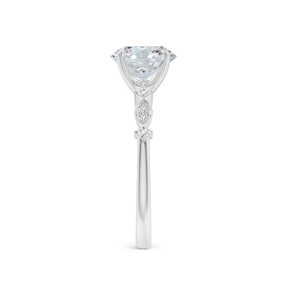 8x6mm FGVS Oval Lab-Grown Diamond Engagement Ring with Marquise Motifs in P950 Platinum side 299