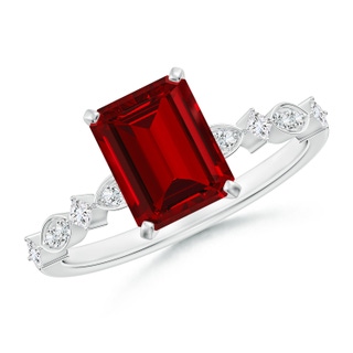 Emerald Cut Lab-Grown Lab Grown Ruby