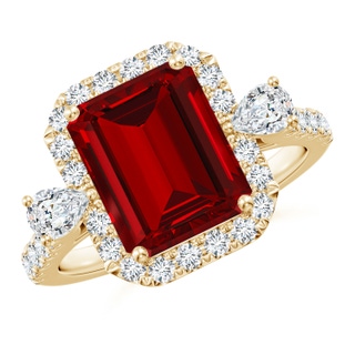 Emerald Cut Lab-Grown Lab Grown Ruby