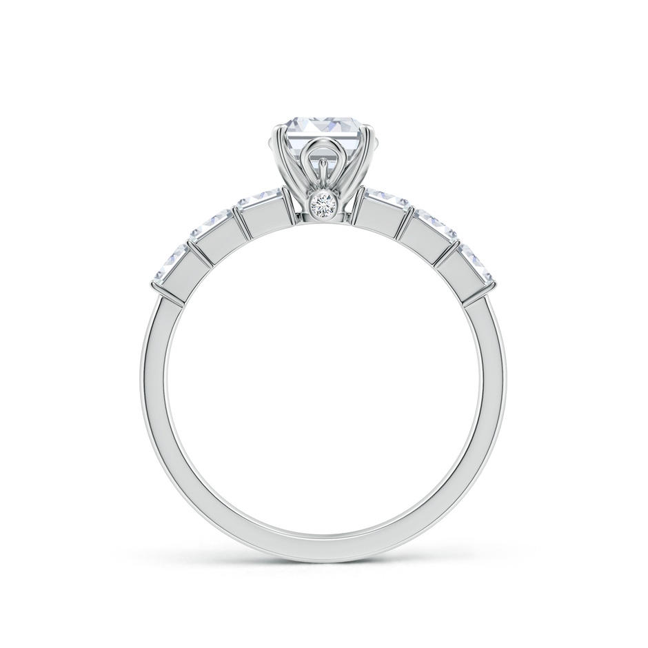 7x5mm FGVS Emerald-Cut Lab-Grown Diamond Engagement Ring with Accents in White Gold side 199