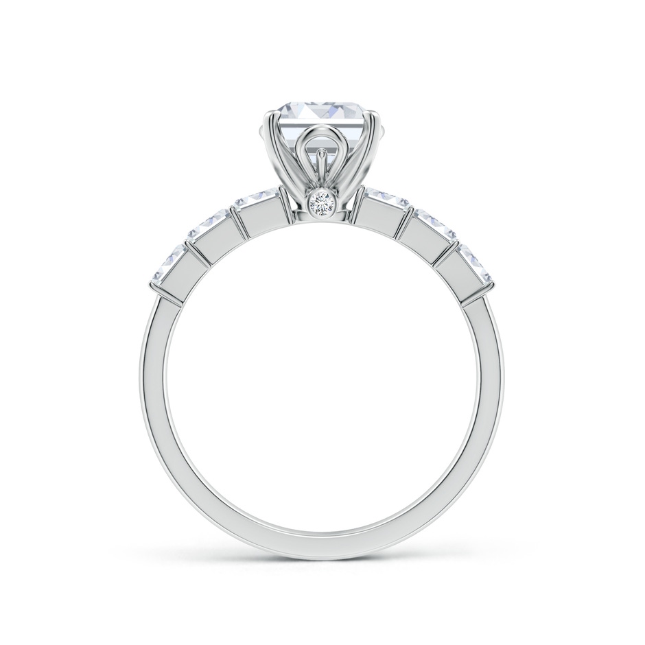 8x6mm FGVS Emerald-Cut Lab-Grown Diamond Engagement Ring with Accents in White Gold side 199