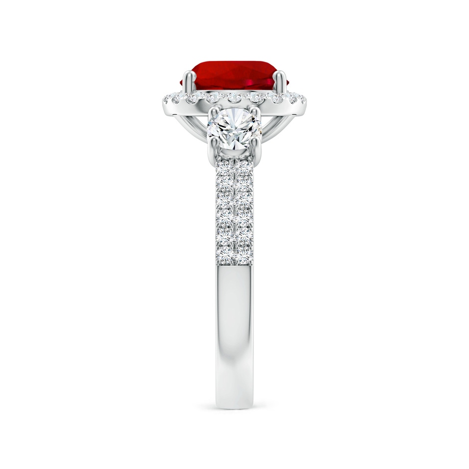 8mm Labgrown Round Lab-Grown Ruby Halo Double Shank Engagement Ring in White Gold side 299