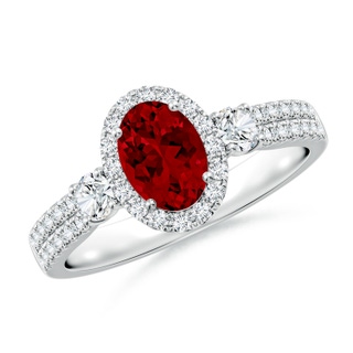 Oval Lab-Grown Lab Grown Ruby