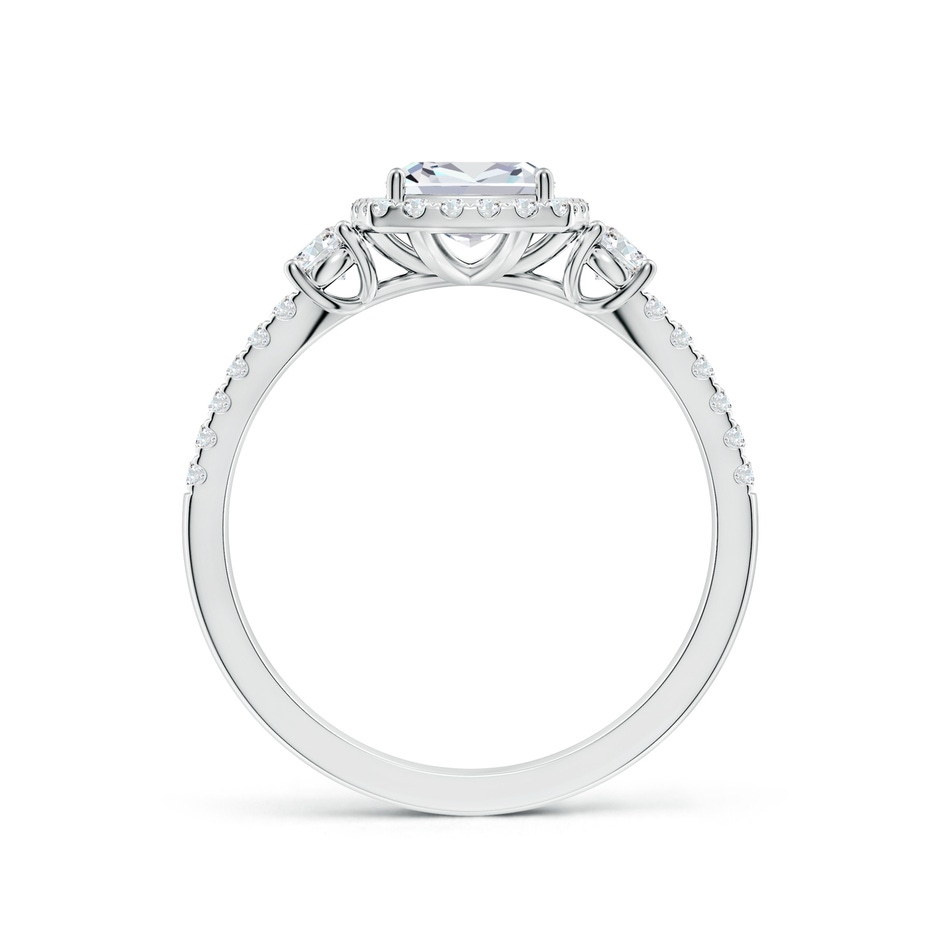 6mm FGVS Cushion Lab-Grown Diamond Halo Double Shank Engagement Ring in P950 Platinum side 199