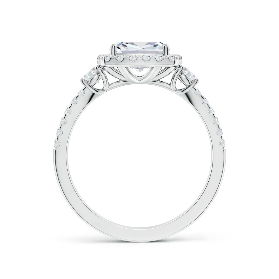 7mm FGVS Cushion Lab-Grown Diamond Halo Double Shank Engagement Ring in White Gold side 199